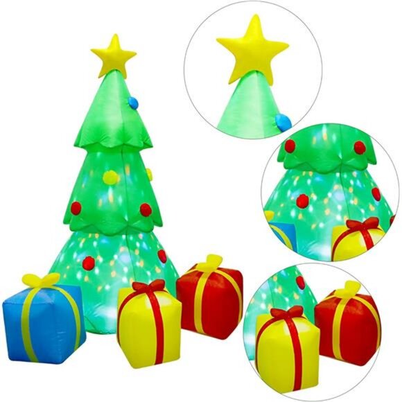 Christmas Yard Decorations, 5.9 FT Inflatable Lighted...